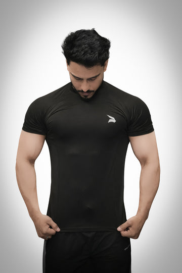 Black Compression Half Sleeve T-Shirt