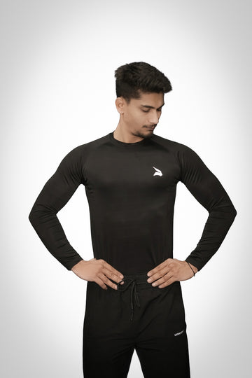 Black Full Sleeve Compression T-Shirt