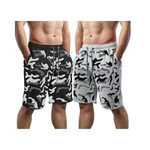 Men's Regular Fit Shorts with Zip Pocke