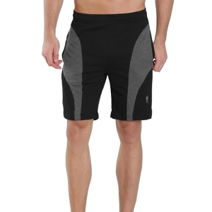 Men's Super Combed Cotton Rich Straight Fit Solid Shorts with Side Pockets